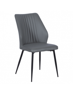 Трапезен стол LAREDO Y еко кожа - тъмносив 14