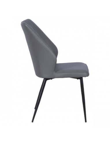 Трапезен стол LAREDO Y еко кожа - тъмносив 14