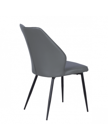 Трапезен стол LAREDO Y еко кожа - тъмносив 14