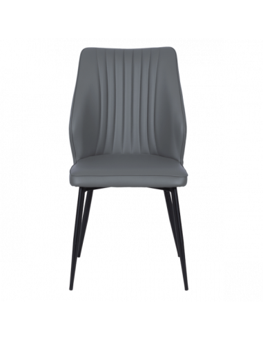 Трапезен стол LAREDO Y еко кожа - тъмносив 14