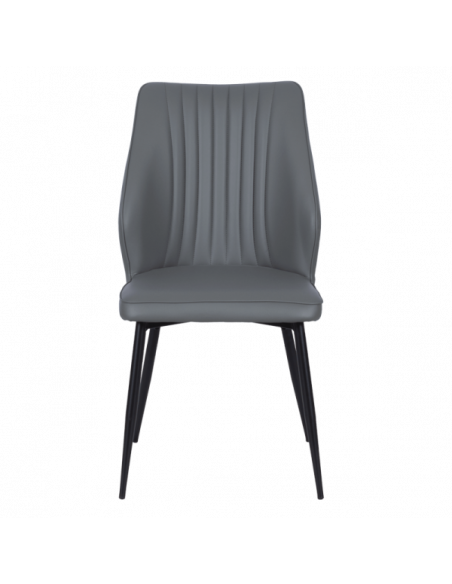 Трапезен стол LAREDO Y еко кожа - тъмносив 14