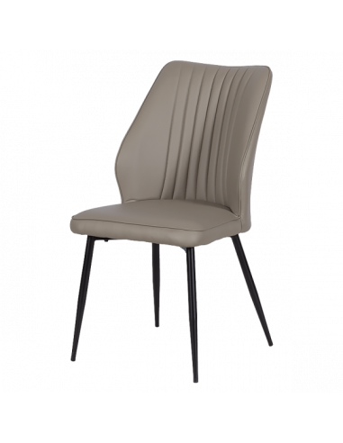 Трапезен стол LAREDO Y еко кожа - тъмнобежов 80