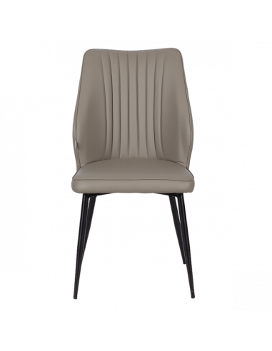 Трапезен стол LAREDO Y еко кожа - тъмнобежов 80