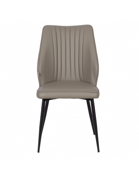 Трапезен стол LAREDO Y еко кожа - тъмнобежов 80