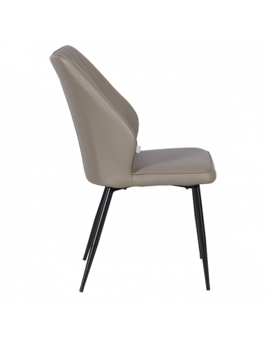 Трапезен стол LAREDO Y еко кожа - тъмнобежов 80