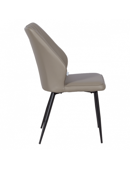 Трапезен стол LAREDO Y еко кожа - тъмнобежов 80