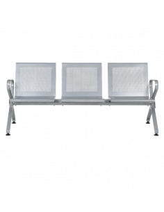 Посетителска пейка с 3 места Carmen CR-1039-3 - сребърна 2