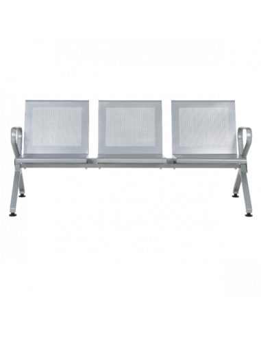 Посетителска пейка с 3 места Carmen CR-1039-3 - сребърна