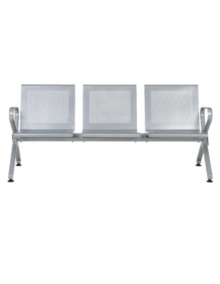 Посетителска пейка с 3 места Carmen CR-1039-3 - сребърна