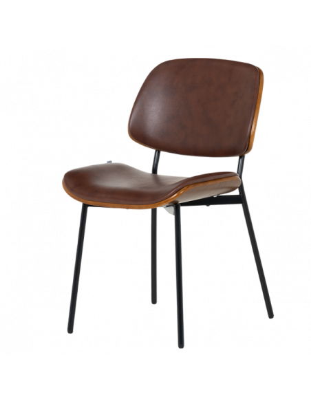 Посетителски стол Carmen 1180 - орех-искрящо кафяв