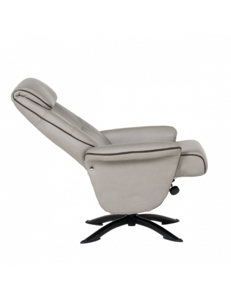 Кресло с табуретка EMA - светлосиво