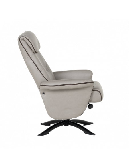 Кресло с табуретка EMA - светлосиво