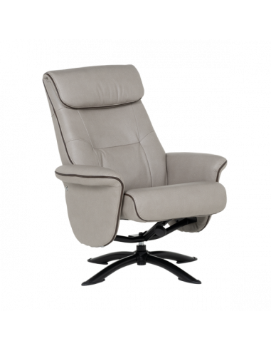 Кресло с табуретка EMA - светлосиво