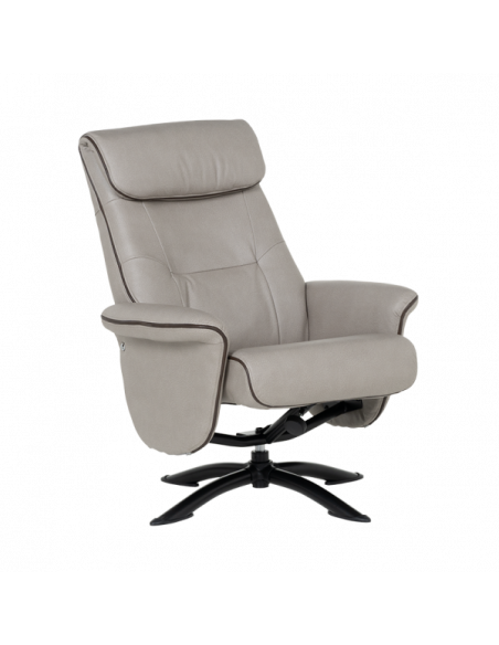 Кресло с табуретка EMA - светлосиво