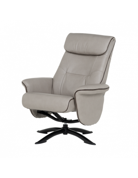 Кресло с табуретка EMA - светлосиво