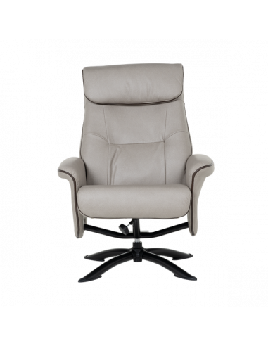 Кресло с табуретка EMA - светлосиво