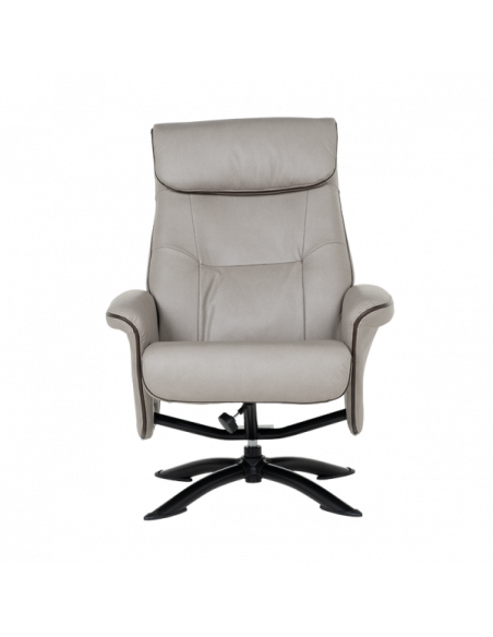 Кресло с табуретка EMA - светлосиво