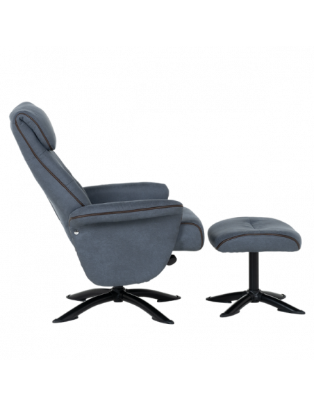 Кресло с табуретка EMA - синьо