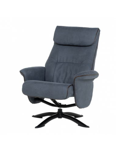 Кресло с табуретка EMA - синьо