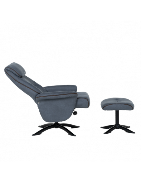 Кресло с табуретка EMA - синьо