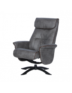 Кресло с табуретка EMA - сиво 2