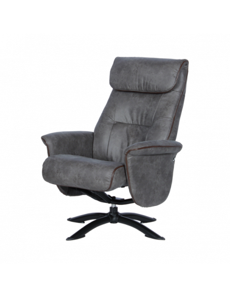 Кресло с табуретка EMA - сиво