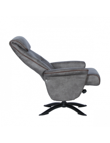 Кресло с табуретка EMA - сиво