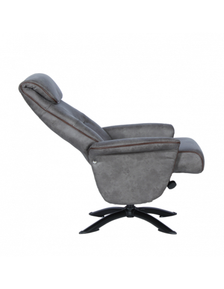 Кресло с табуретка EMA - сиво