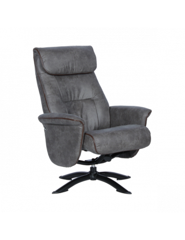 Кресло с табуретка EMA - сиво