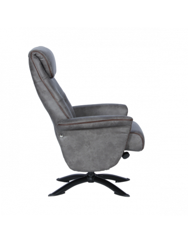 Кресло с табуретка EMA - сиво