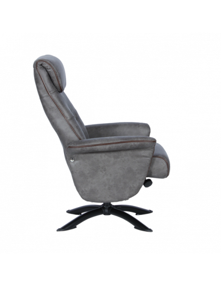 Кресло с табуретка EMA - сиво