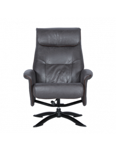 Кресло с табуретка EMA - тъмносиво 2