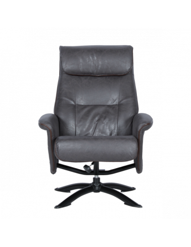 Кресло с табуретка EMA - тъмносиво