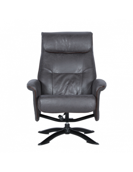 Кресло с табуретка EMA - тъмносиво