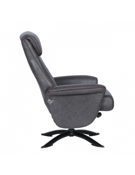 Кресло с табуретка EMA - тъмносиво