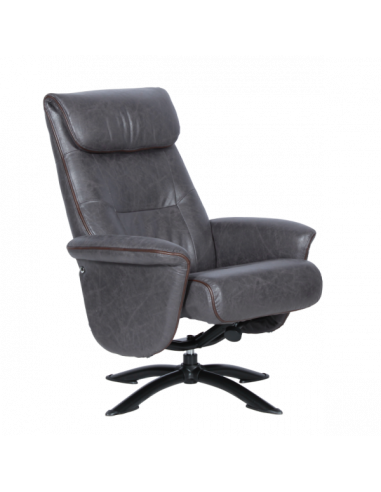 Кресло с табуретка EMA - тъмносиво