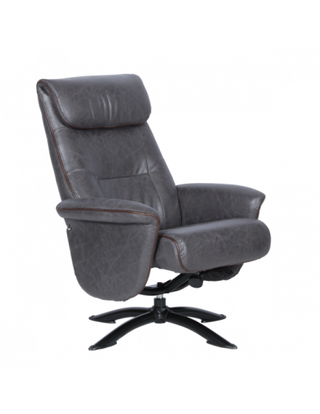 Кресло с табуретка EMA - тъмносиво