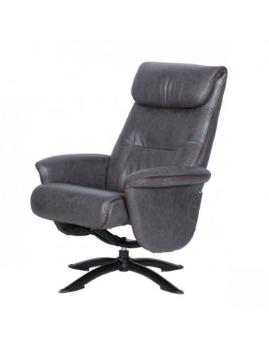 Кресло с табуретка EMA - тъмносиво