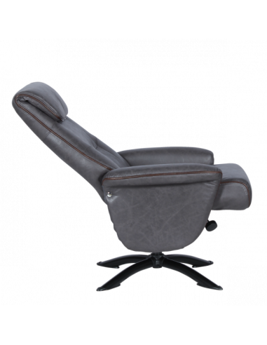 Кресло с табуретка EMA - тъмносиво