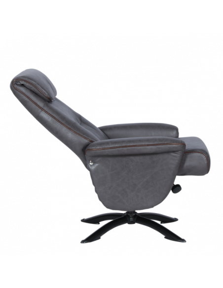 Кресло с табуретка EMA - тъмносиво