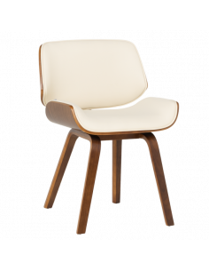 Трапезен стол Carmen 9976 - орех-крем