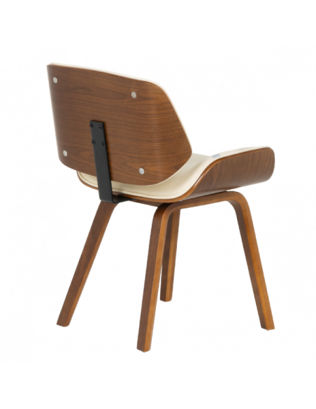 Трапезен стол Carmen 9976 - орех-крем