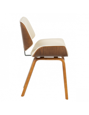 Трапезен стол Carmen 9976 - орех-крем