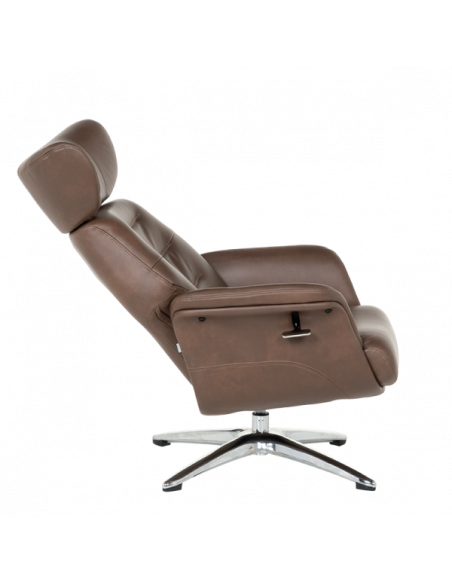 Кресло с табуретка TEDY - кафяво
