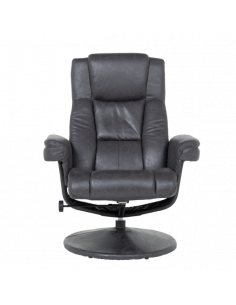 Кресло с табуретка JACKY - тъмносив 2