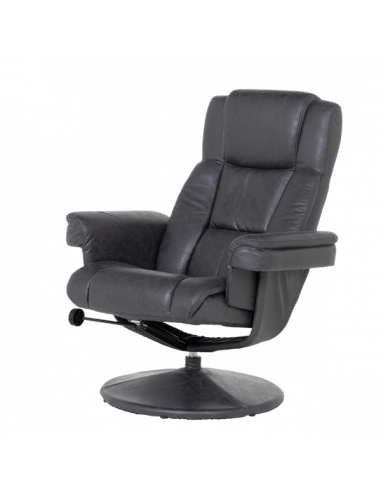 Кресло с табуретка JACKY - тъмносив