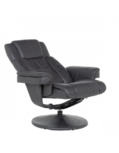 Кресло с табуретка JACKY - тъмносив