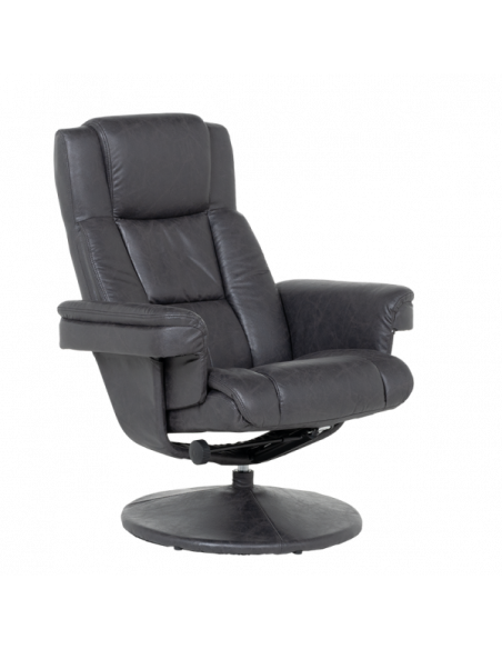 Кресло с табуретка JACKY - тъмносив