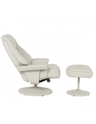 Кресло с табуретка ANA - светлосиво