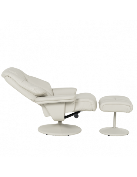 Кресло с табуретка ANA - светлосиво